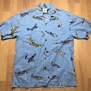 Max Boxxer blue fighter plain Hawaiian shirt